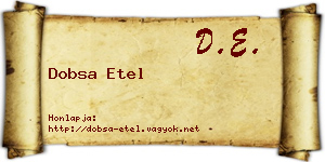 Dobsa Etel névjegykártya